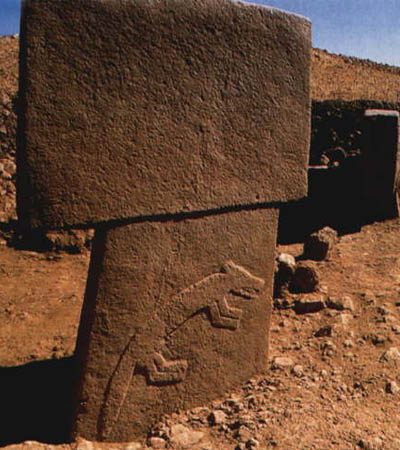 Pillar with Fox carving